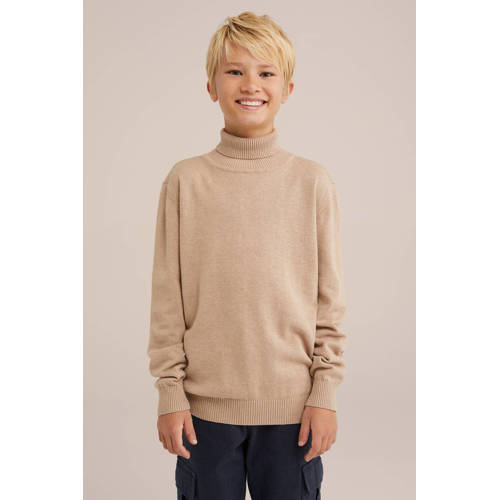 WE Fashion coltrui Beige Effen 122 128 | Trui van