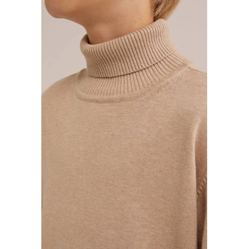 WE Fashion coltrui Beige Effen 122 128 | Trui van
