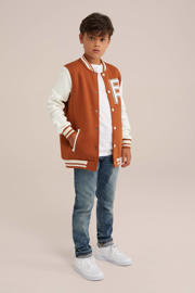 thumbnail: WE Fashion Blue Ridge bomberjack bruin/wit