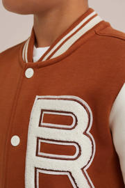 thumbnail: WE Fashion Blue Ridge bomberjack bruin/wit
