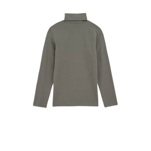WE Fashion longsleeve Groen Jongens Stretchkatoen Col Effen 110 116