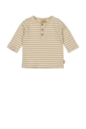 baby gestreepte longsleeve JAEL beige/wit
