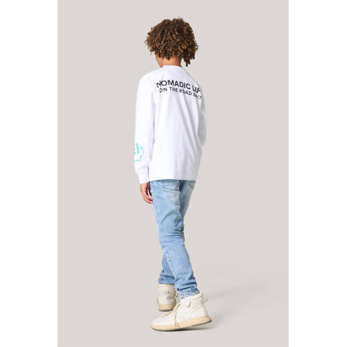 Shoeby longsleeve wit Jongens Katoen Ronde hals Effen 146 152