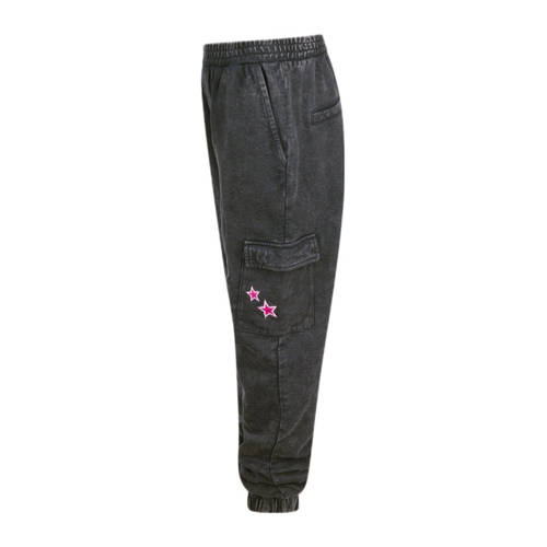 Shoeby loose fit jeans antraciet Grijs Meisjes Katoen Effen 134 140