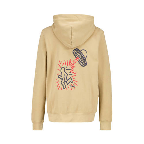 America Today T-shirt met backprint zand Beige Jongens Sweat Capuchon Backprint 158 164
