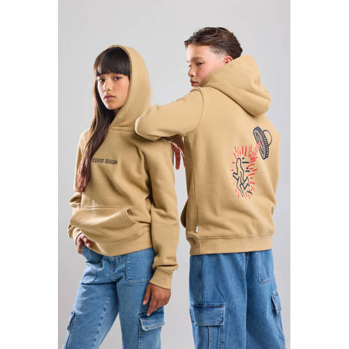 America Today T-shirt met backprint zand Beige Jongens Sweat Capuchon Backprint 158 164