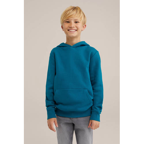 WE Fashion Blue Ridge hoodie Sweater Blauw Effen 134 140
