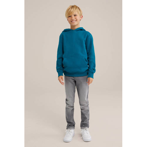 WE Fashion Blue Ridge hoodie Sweater Blauw Effen 134 140