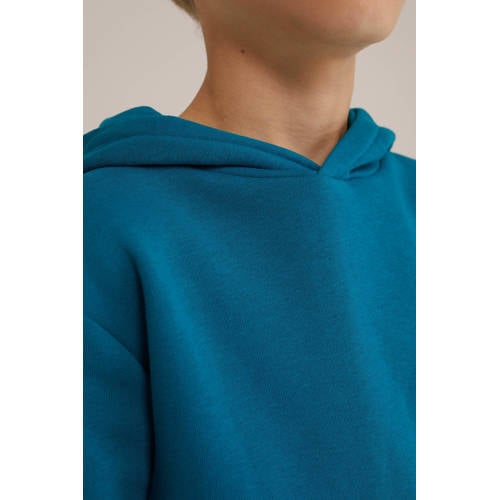 WE Fashion Blue Ridge hoodie Sweater Blauw Effen 134 140