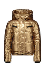 thumbnail: Gouden meisjes SuperRebel ski-jack Spicy van polyester met capuchon en ritssluiting