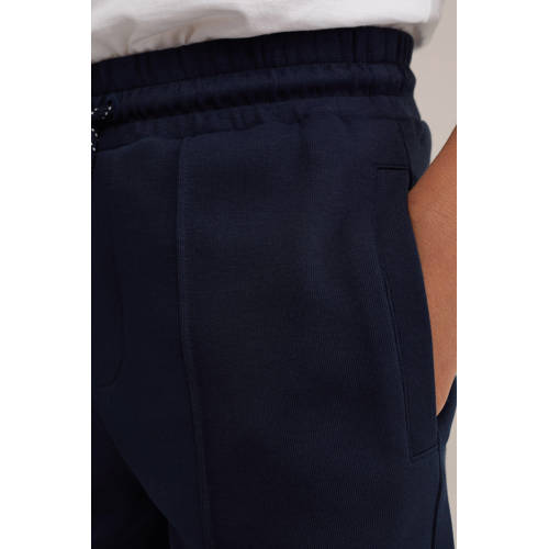 WE Fashion broek donkerblauw Jongens Katoen Effen 110