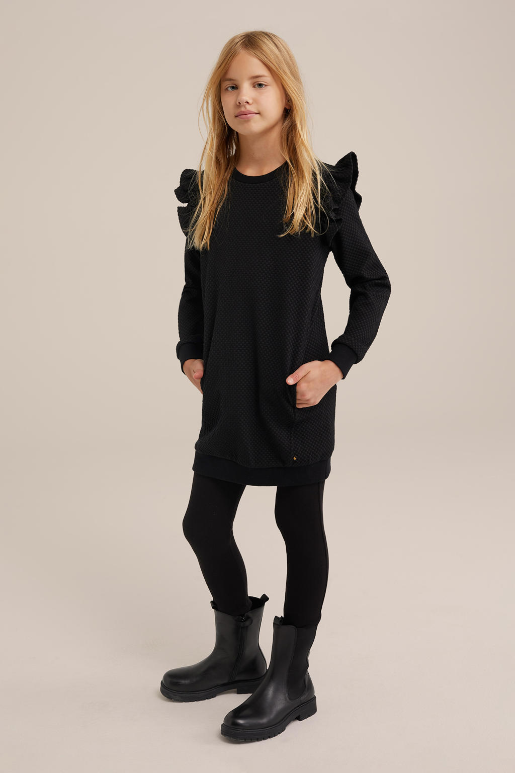 WE Fashion sweatjurk zwart