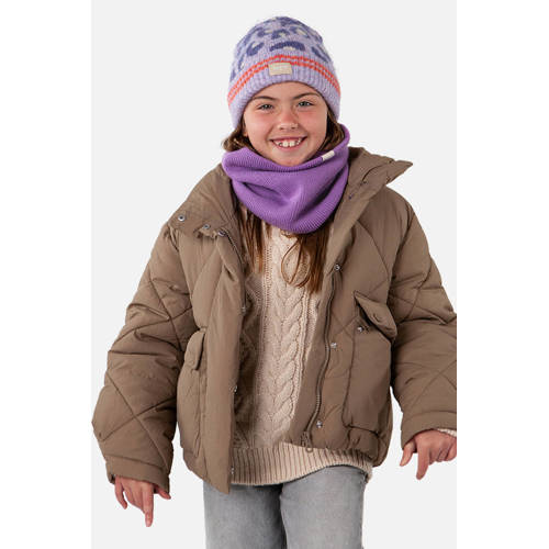 Barts muts met panterprint lila Paars Meisjes Polyester Panterprint