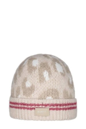 muts met panterprint beige