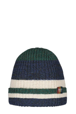 muts donkerblauw/groen/wit