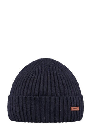 gebreide muts donkerblauw