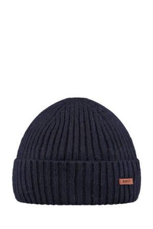gebreide muts donkerblauw