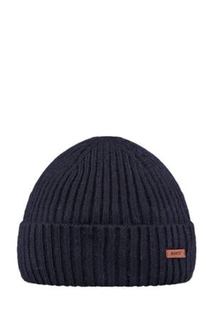 gebreide muts donkerblauw