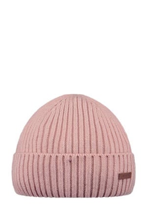 gebreide muts roze