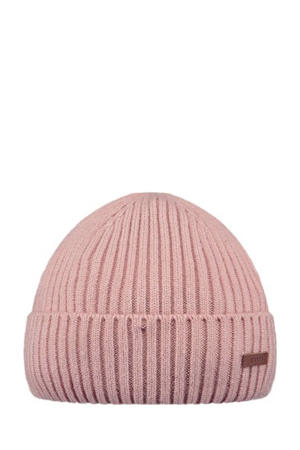 gebreide muts roze
