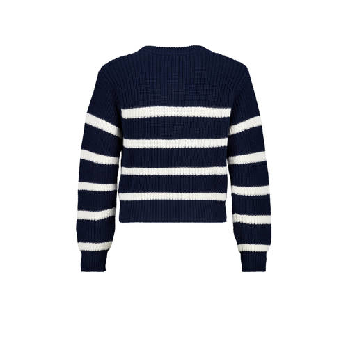 America Today pullover blauw Trui Meisjes Katoen Ronde hals Streep 134 140