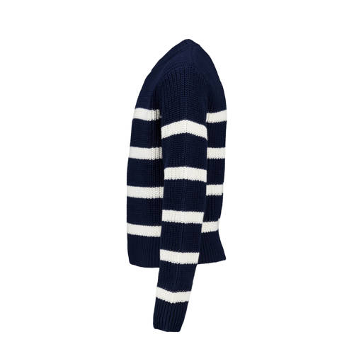 America Today pullover blauw Trui Meisjes Katoen Ronde hals Streep 134 140