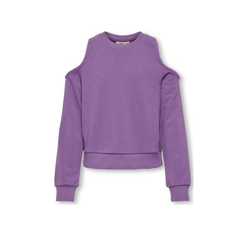 KIDS ONLY GIRL sweater KOGSOFIA LIFE paars Effen - maat 122/128 afbeelding