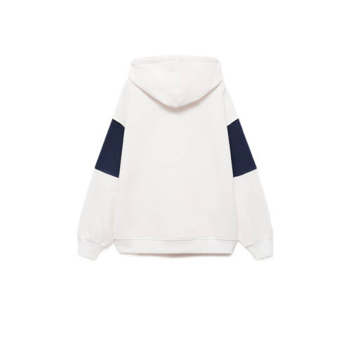 Mango Kids hoodie met tekst wit Sweater Tekst 152