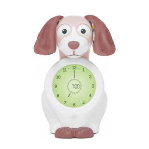 Davy de hond slaaptrainer met uurwerk - roze
