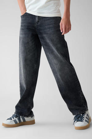 wide leg baggy fit jeans black denim