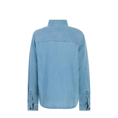 Shoeby denim overhemd blauw Effen 110 116 | Overhemd van