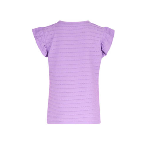Shoeby T-shirt paars Meisjes Polyester Ronde hals Effen 110 116