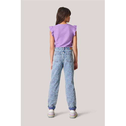 Shoeby T-shirt paars Meisjes Polyester Ronde hals Effen 110 116