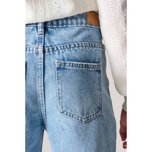 Shoeby wide leg jeans medium blue denim Blauw Effen 164