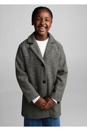 thumbnail: Mango Kids winterjas met pied-de-poule bruin/beige/zwart