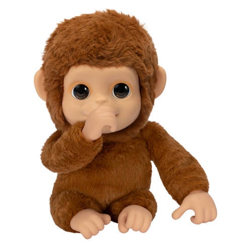 Moose Toys My Baby Monkey Interactieve knuffel Bruin afbeelding