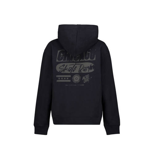 America Today hoodie zwart Trui Jongens Katoen Capuchon Effen 170 176