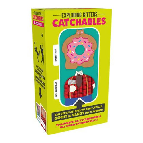 Exploding Kittens Catchables Houthakkat & Donutkat Kaartspel afbeelding