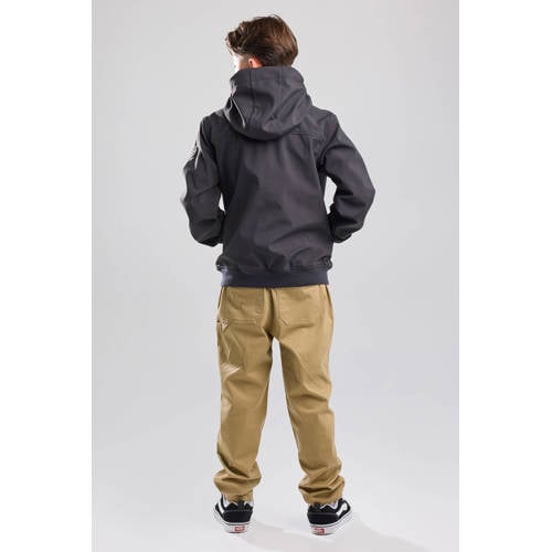 America Today regenjas zwart Jongens Polyester Capuchon Effen 146 152