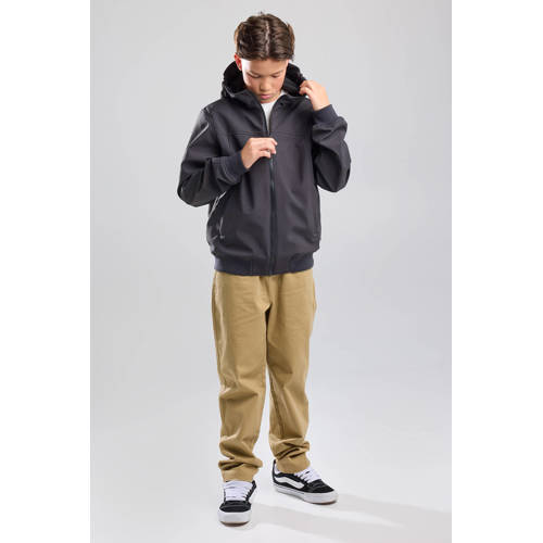 America Today regenjas zwart Jongens Polyester Capuchon Effen 146 152