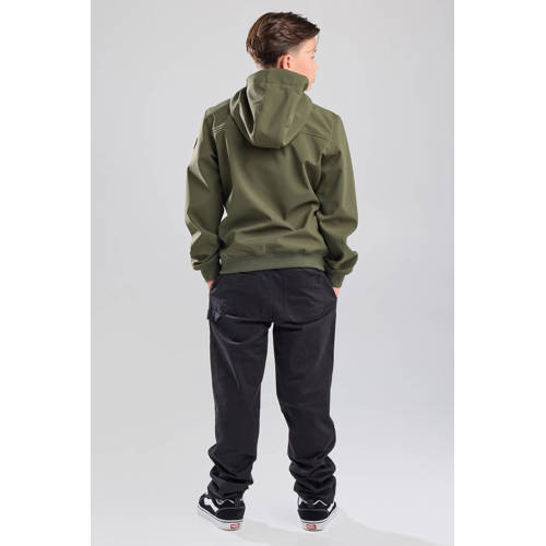 America Today regenjas groen Jongens Polyester Capuchon Effen 158 164