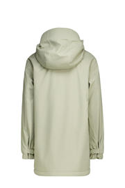 thumbnail: Beige meisjes America Today regenjas van polyester met effen, lange mouwen, capuchon en rits- en drukknoopsluiting