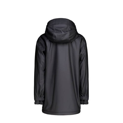 America Today regenjas zwart Meisjes Polyester Capuchon Effen 146 152