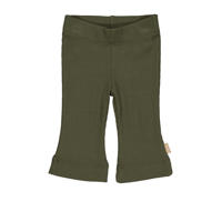 thumbnail: Groene meisjes Quapi Newborn baby regular fit broek van stretchkatoen met elastische tailleband en effen