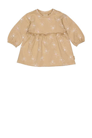gebloemde baby jurk FAMKE zand/ecru