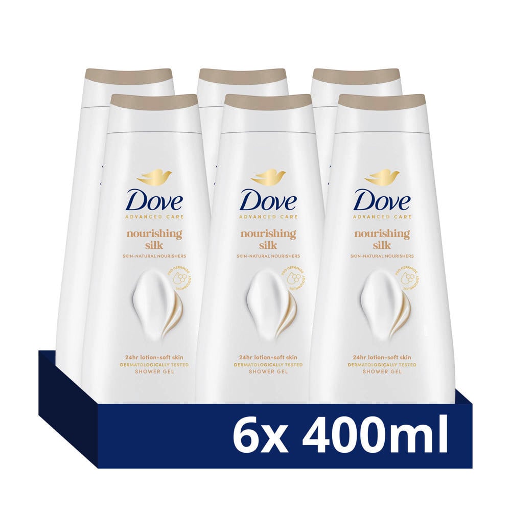 Dove Advanced Care Nourishing Silk verzorgende douchegel - 6 x 400 ml