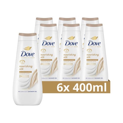 Dove Advanced Care Nourishing Silk verzorgende douchegel - 6 x 400 ml