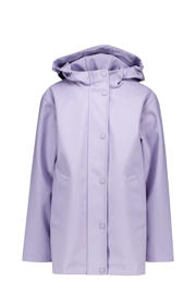 thumbnail: Paarse meisjes America Today regenjas van polyester met effen, lange mouwen, capuchon en rits- en knoopsluiting