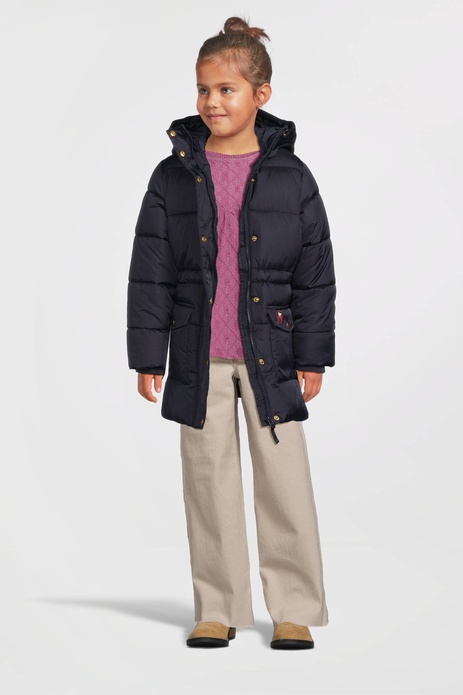 Z8 gewatteerde winterjas Xava donkerblauw | kleertjes.com