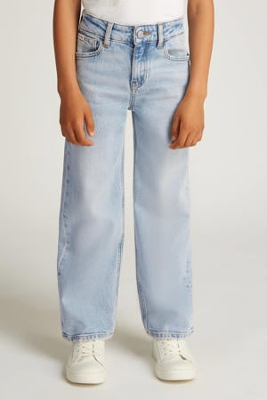 wide leg jeans light blue denim